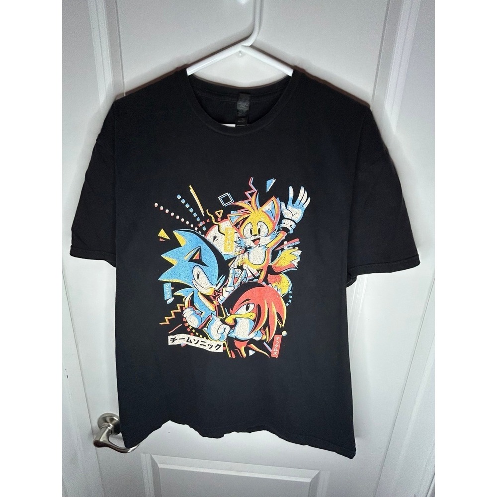 Japanese Sonic‎ The Hedgehog Gang Big Graphic T-Shirt